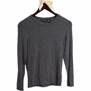 Rachel‎ Zoe Long Sleeve Boat Neck Gray Shirt Size S